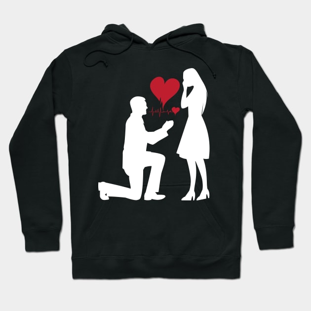 Marriage Proposal T-shirt Hoodie by Zooha131